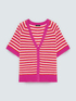 Gestreifter Cardigan aus Baumwollmischung image number 4