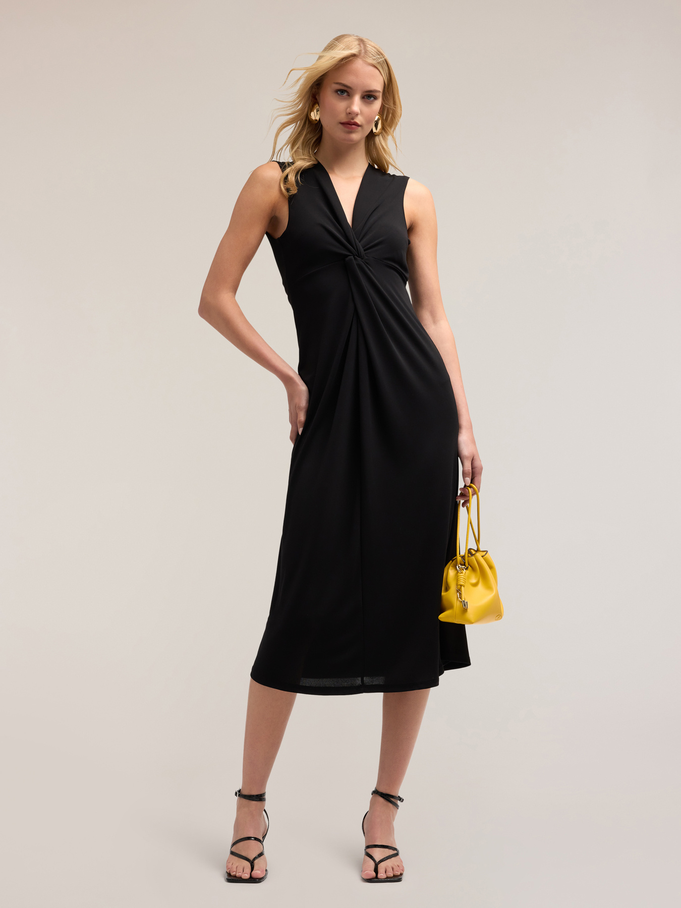 Rochie din jerseu cu nod image number 0