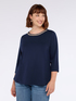 T-shirt in jersey con catena sullo scollo image number 2