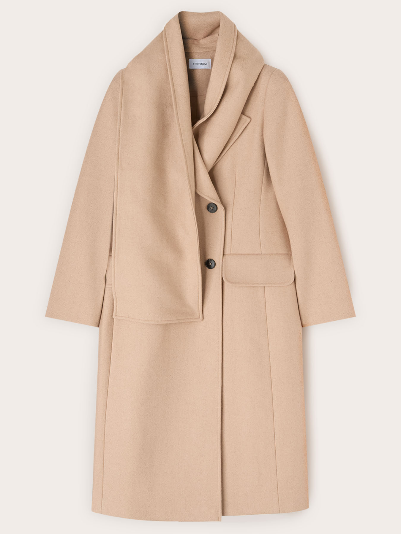 Cappotto doppiopetto con motivo sciarpa image number 4