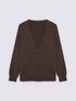 V-neck knit cardigan image number 4