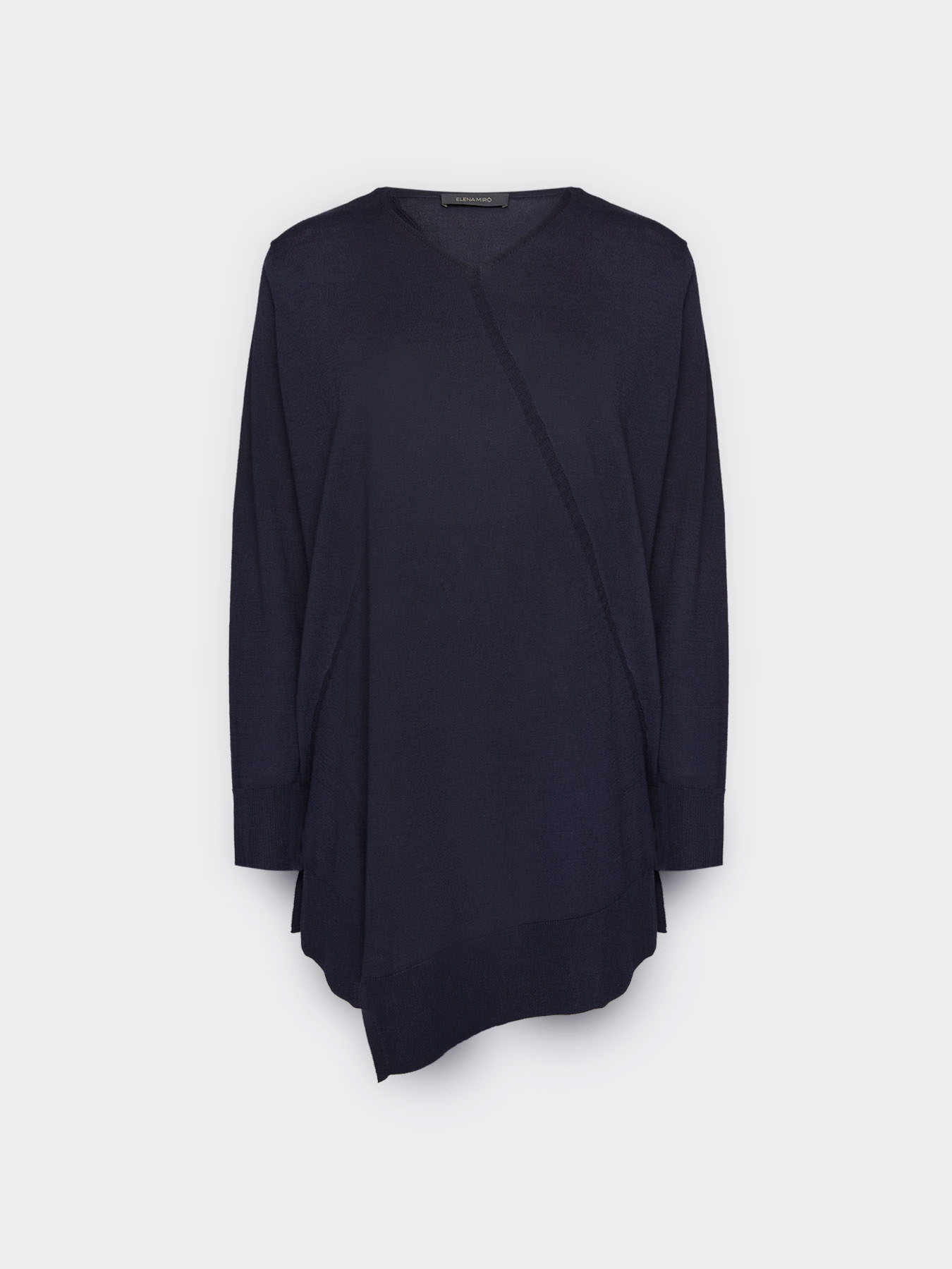 Maglia asimmetrica in cotone e modal image number 4