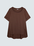 Zweifarbiges T-Shirt aus Leinenmischung image number 4