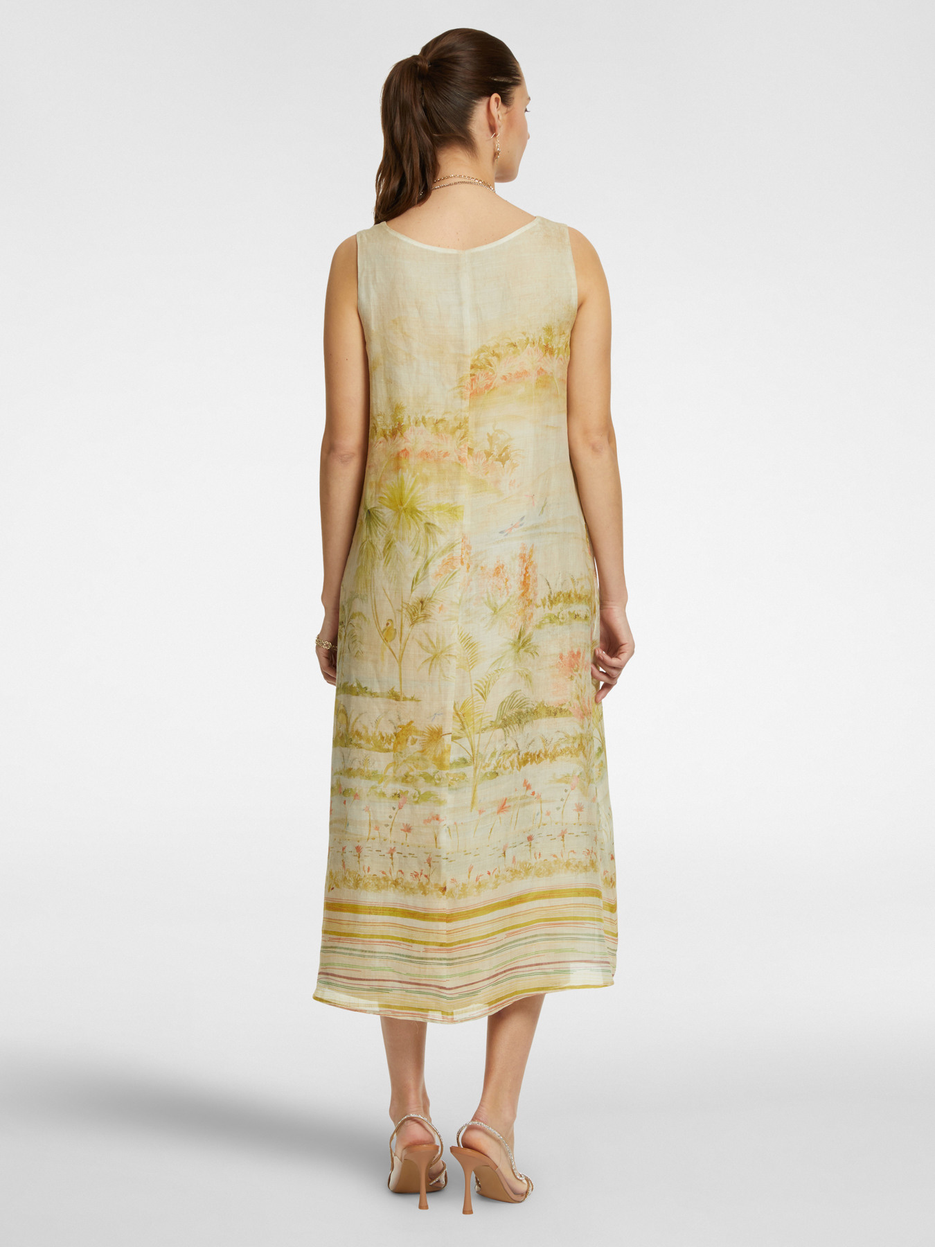 Bedrucktes Kleid mit V-Ausschnitt image number 1