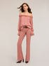 Blusa off-shoulder in chiffon image number 3