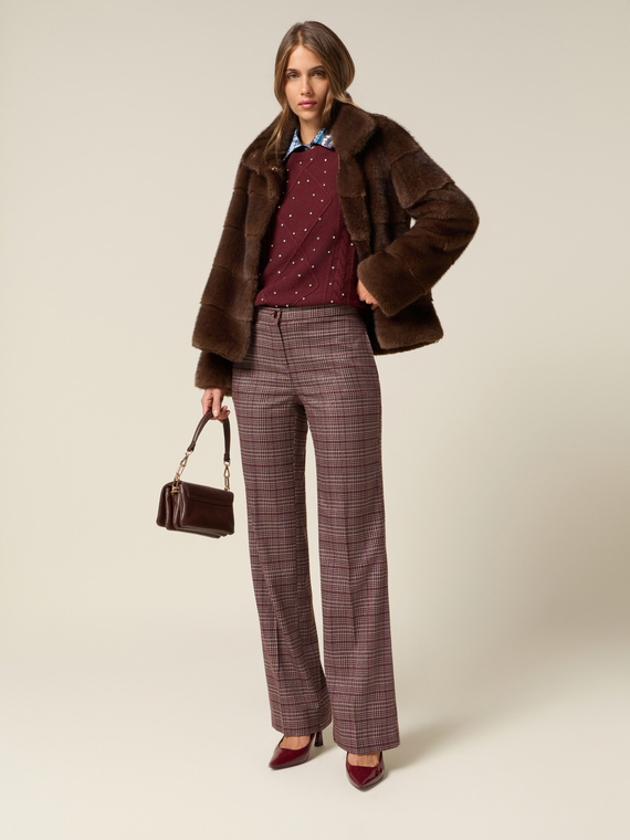 Pantaloni in flanella check