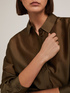 Camicia misto lyocell tinta unita image number 3