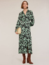 Robe chemisier en satin motif à fleurs image number 0