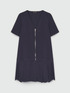 Robe courte avec zip et plis image number 4