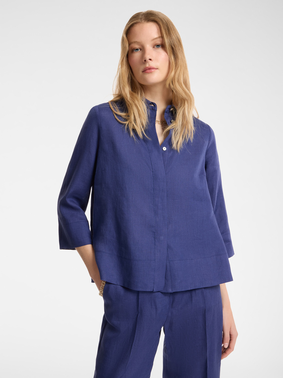 Chemise en lin coupe décontractée