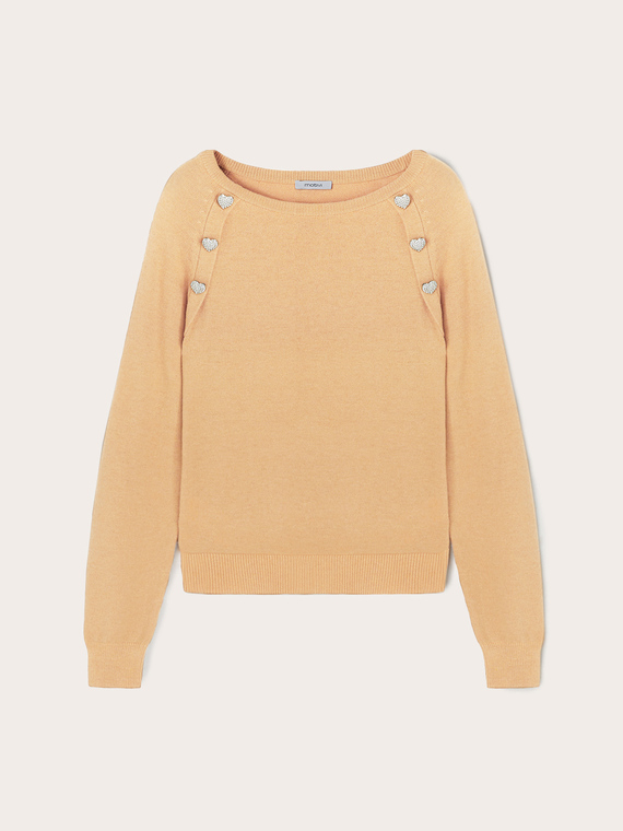 Pull-over avec boutons bijoux