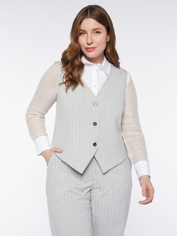 Lurex pinstriped waistcoat