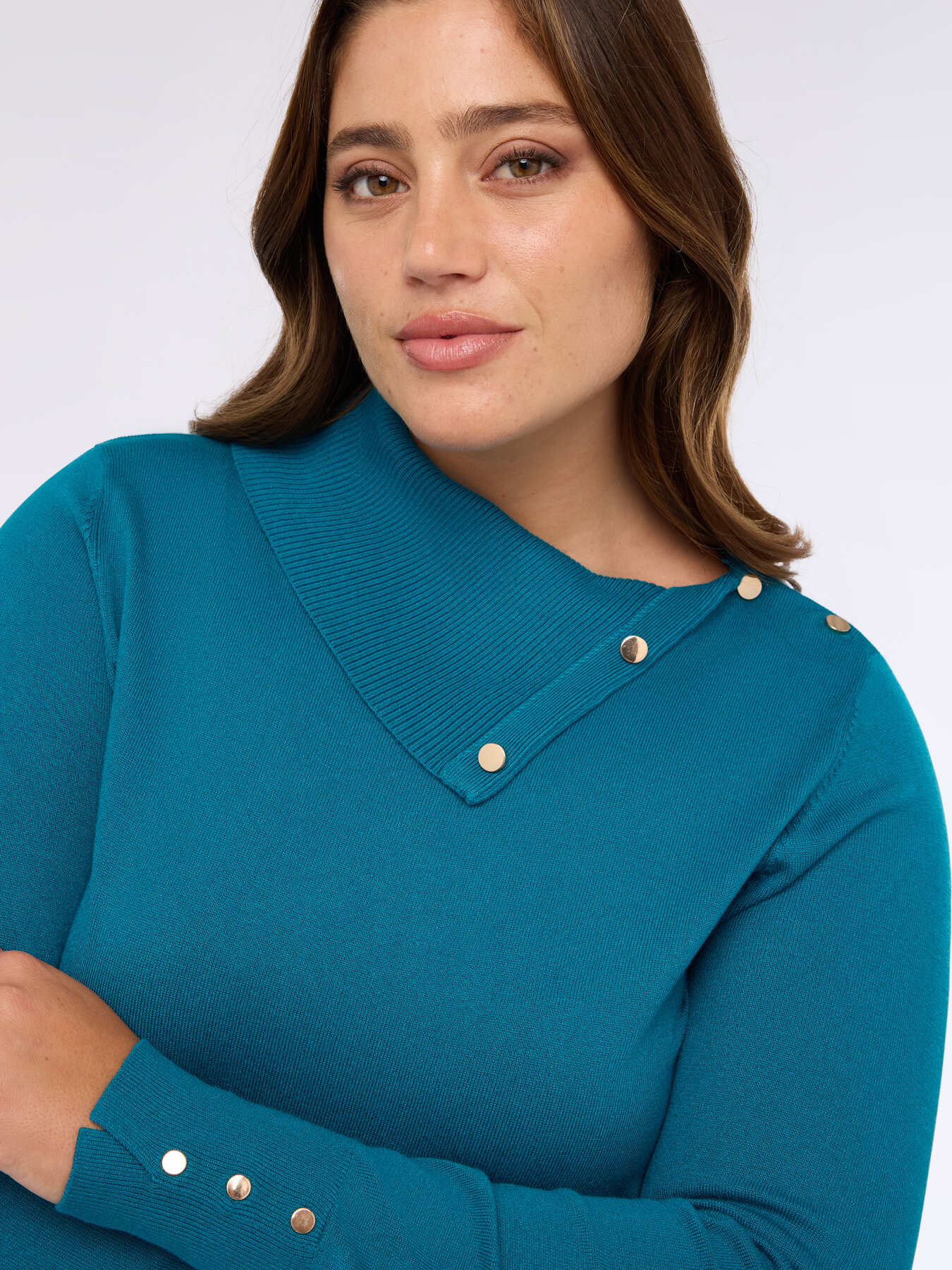 Langes Oberteil mit asymmetrischem Kragen image number 3