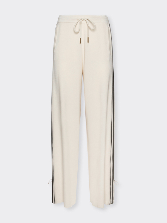 Wide-leg knit trousers