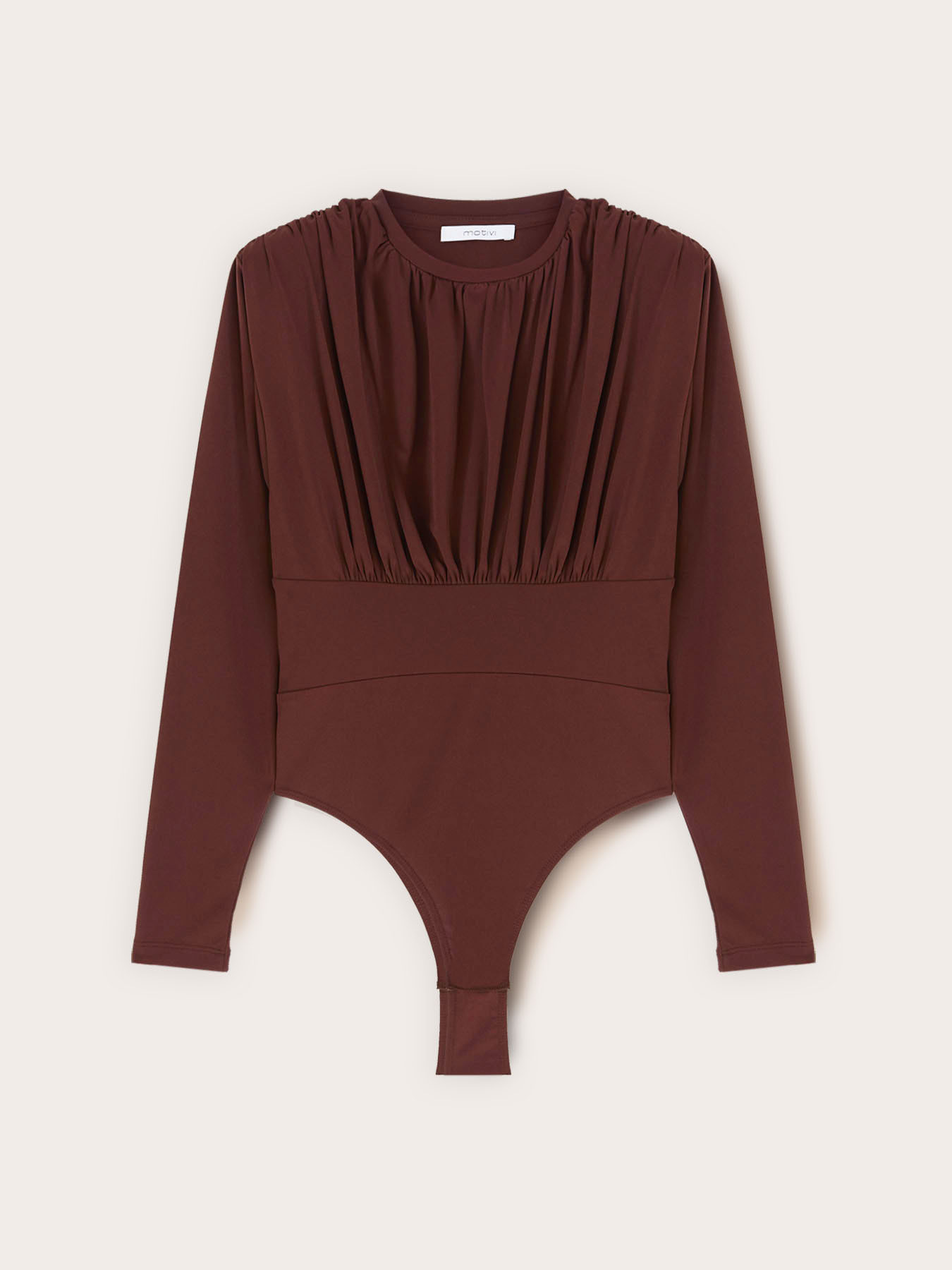 Jersey bodysuit with draping image number 4