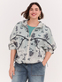 Bomber jacket with floral print image number 0