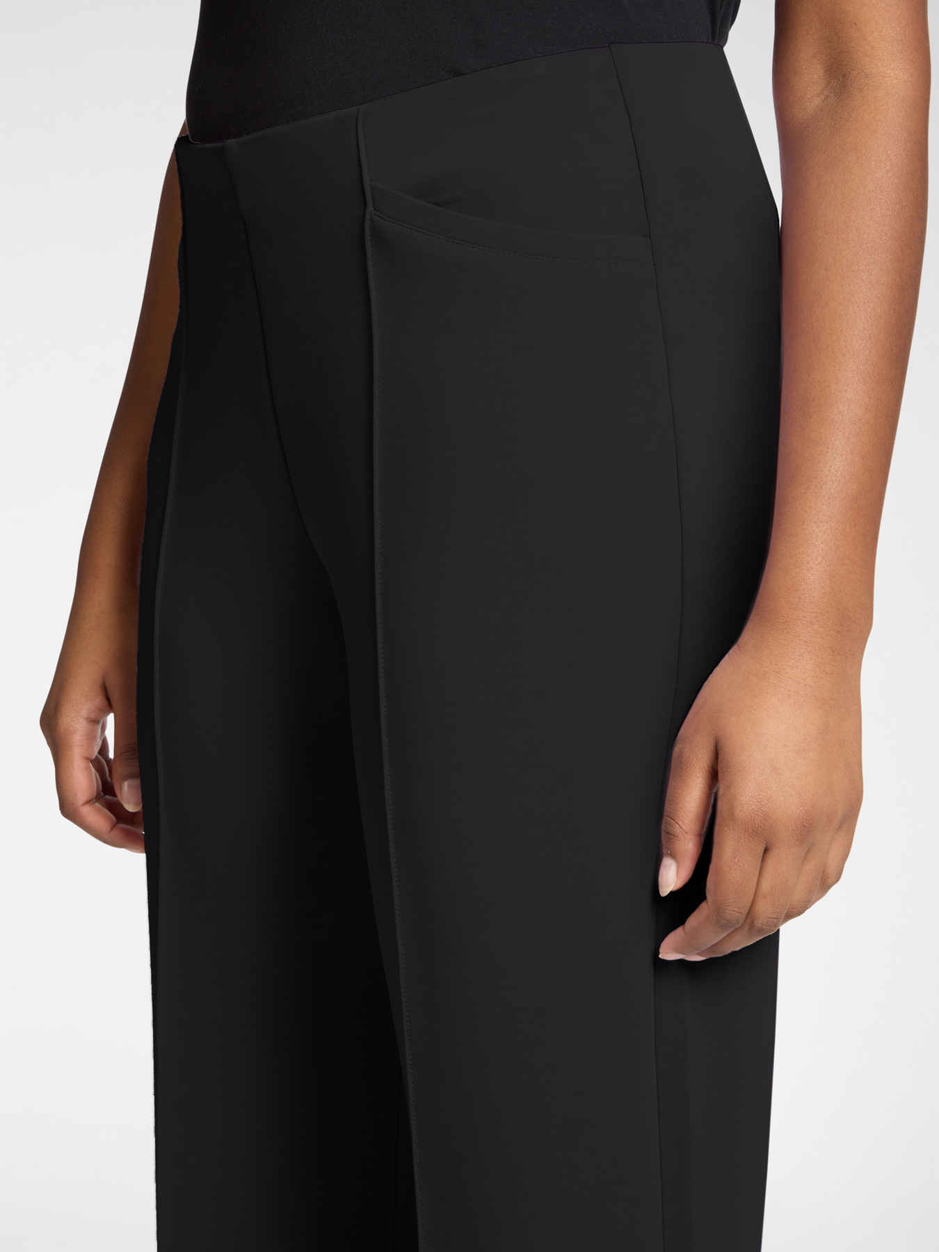 Pantalon palazzo en scuba image number 3