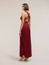 Rochie lungă din satin cu drapaj image number 1