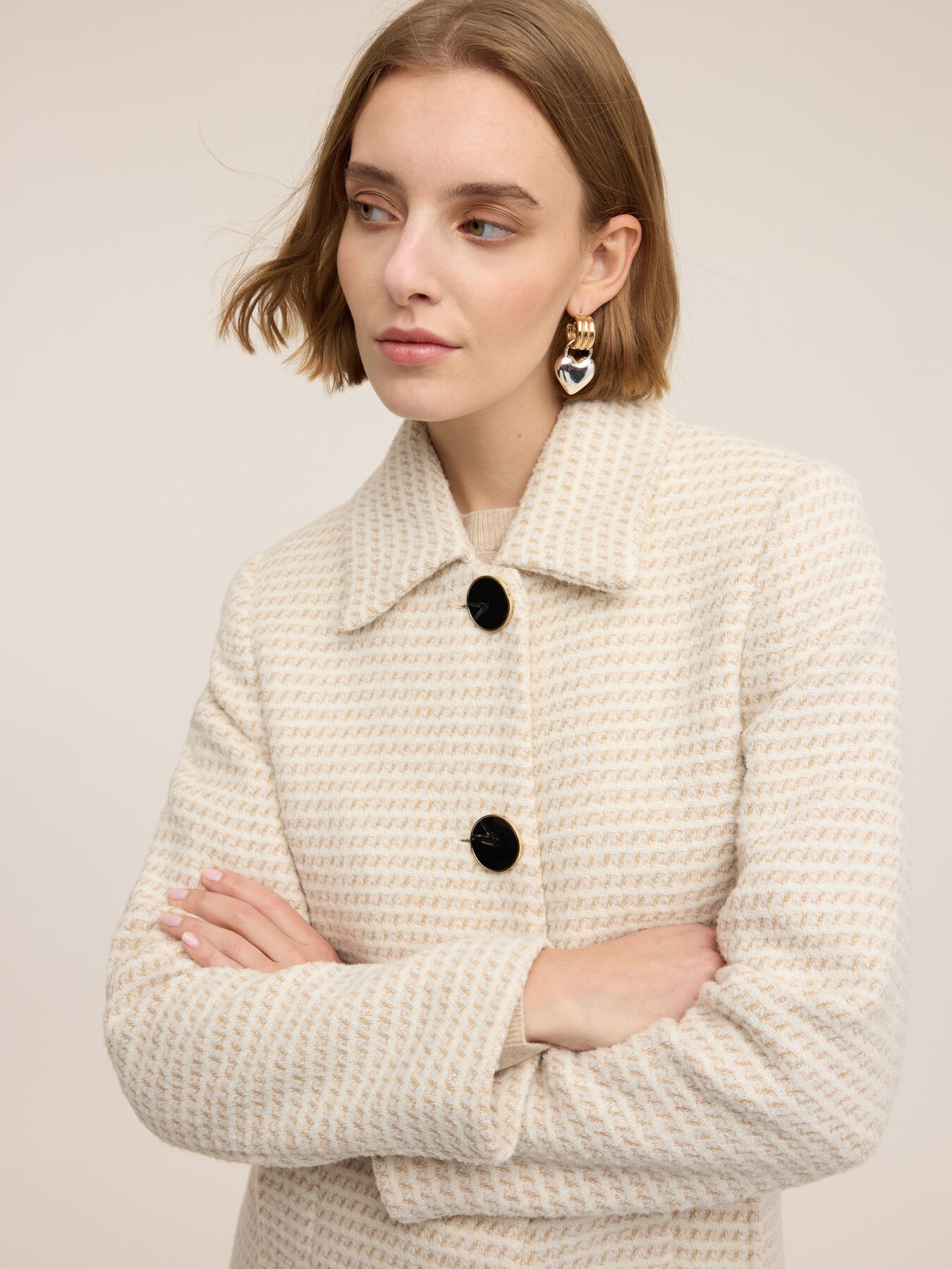 Cappotto lungo jacquard image number 3