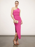 Einschultriges Kleid mit Kräuselungen image number 3