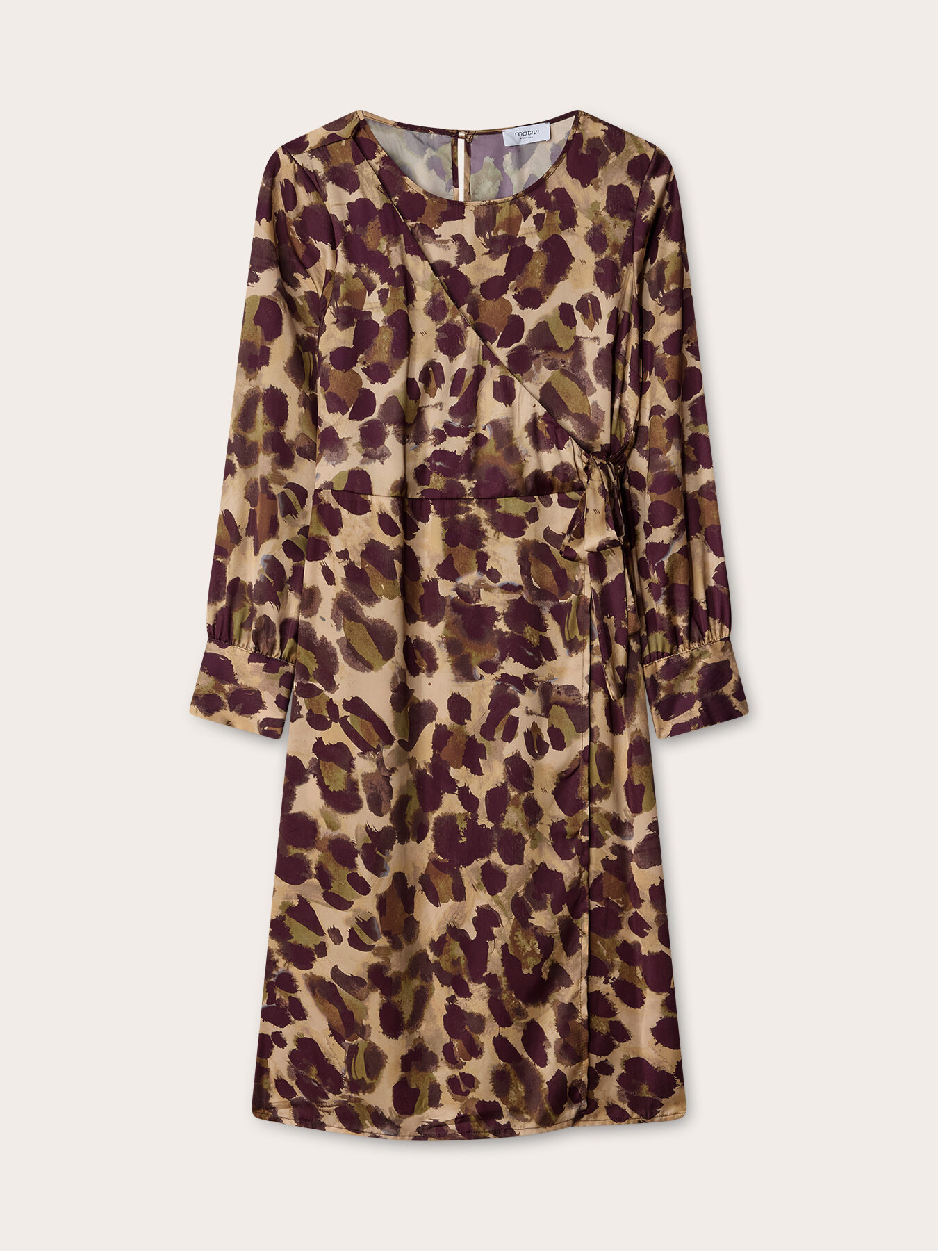 Wrap dress with camouflage print image number 4
