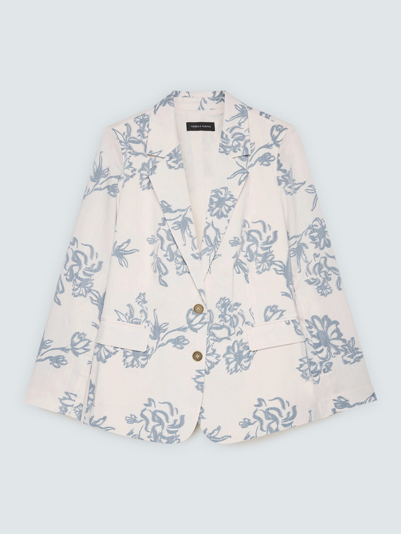 Blazer mit Blumendruck