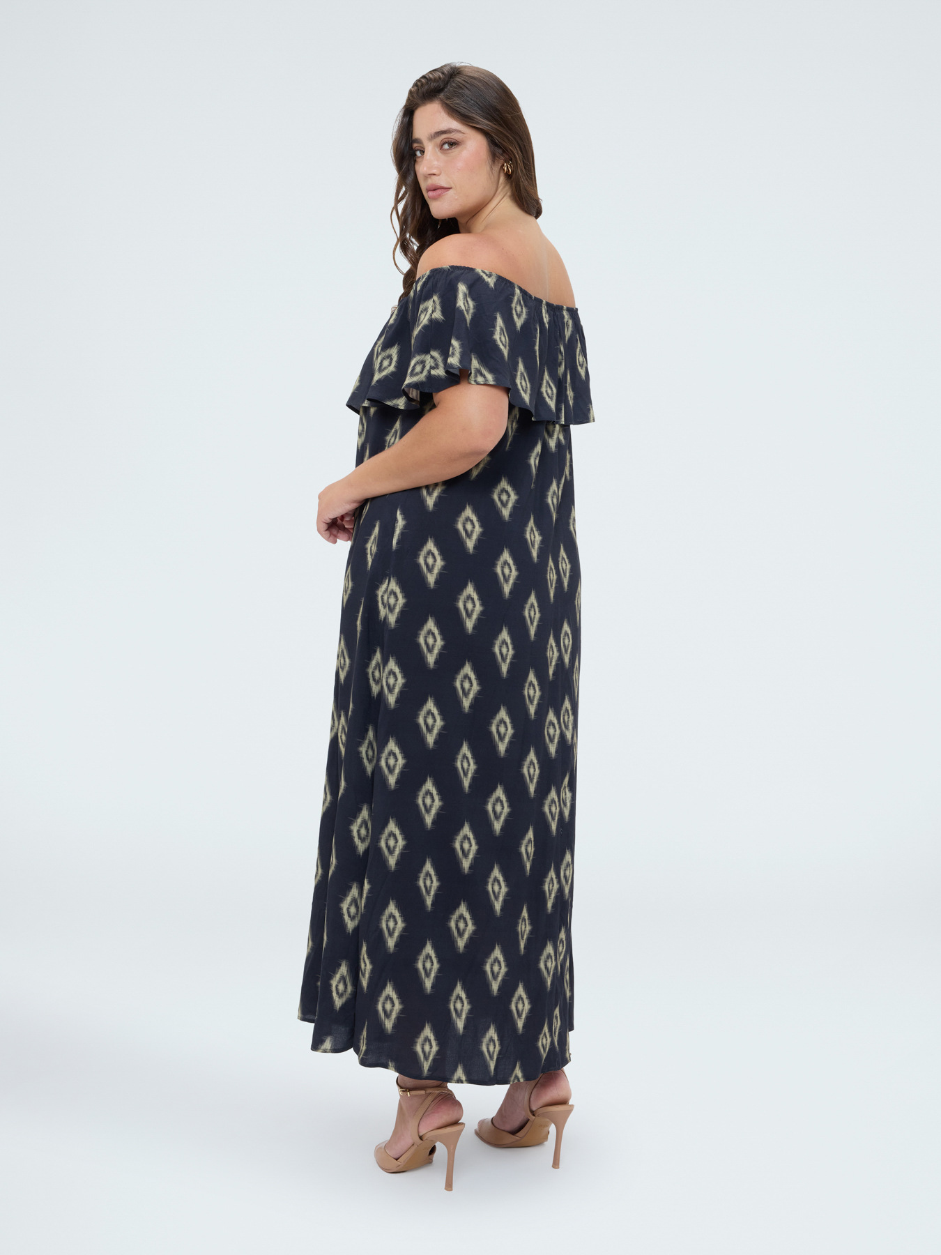 Chill Off-Shoulder-Kleid mit Print image number 1