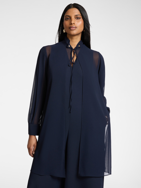 Chemise longue en georgette