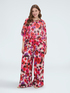 Palazzo pants in viscose satin image number 2