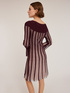Robe à rayures en maille lurex effet plissé image number 1