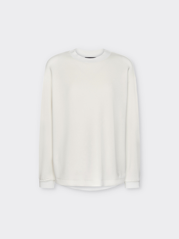 Dual fabric sweatshirt with Monogram embroidery