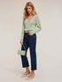 Pullover scollo a v in cotone image number 2
