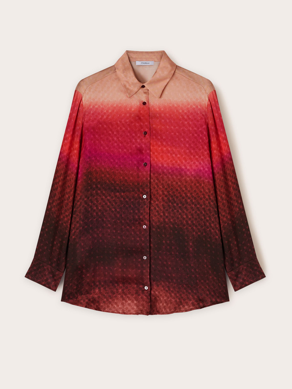Camicia sfumata in raso
