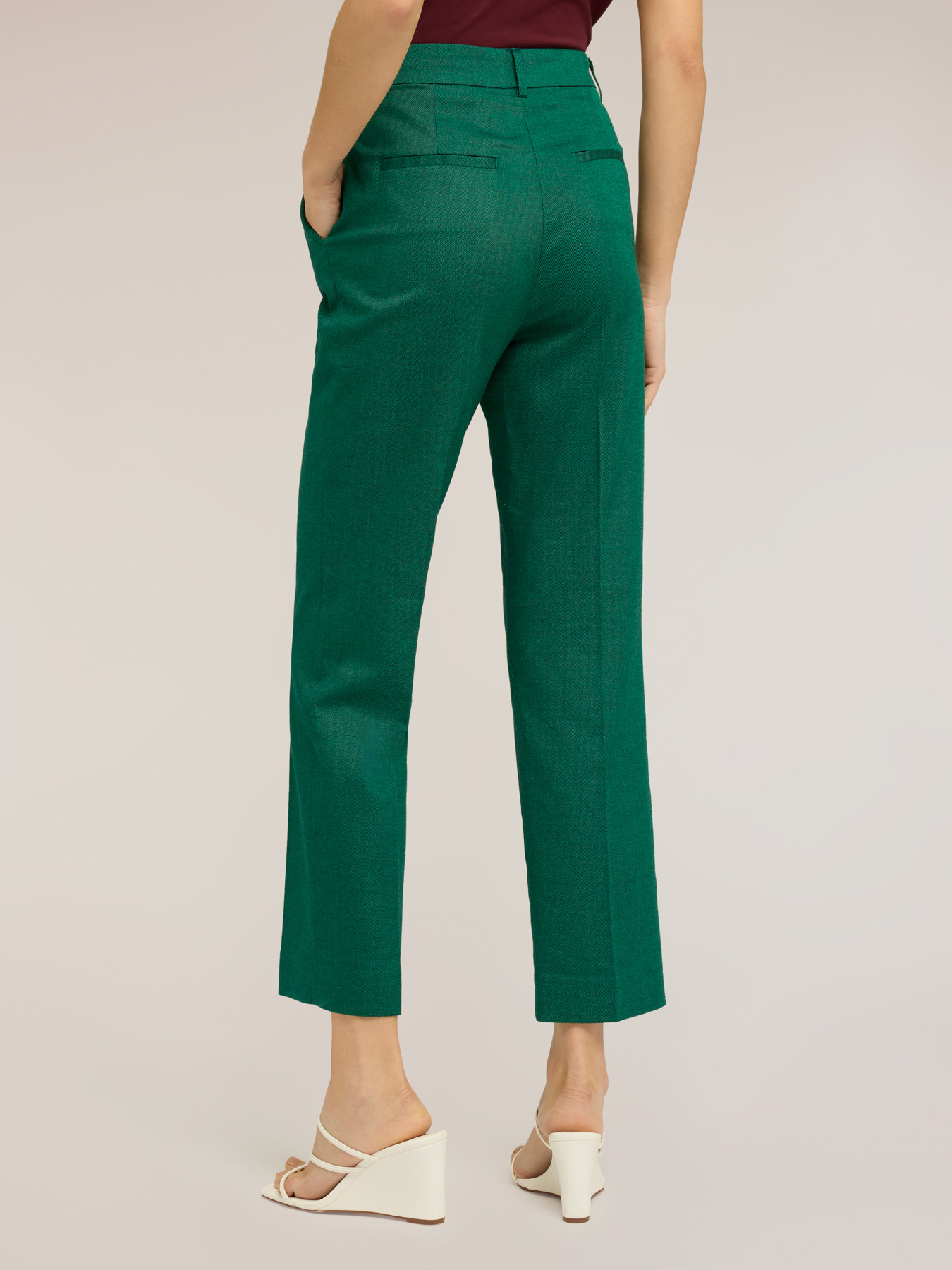 Chino trousers in linen blend image number 1