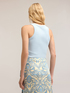 Tank top with crystal fringes image number 1