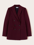 Double-breasted coat in polyester-viscose blend image number 4