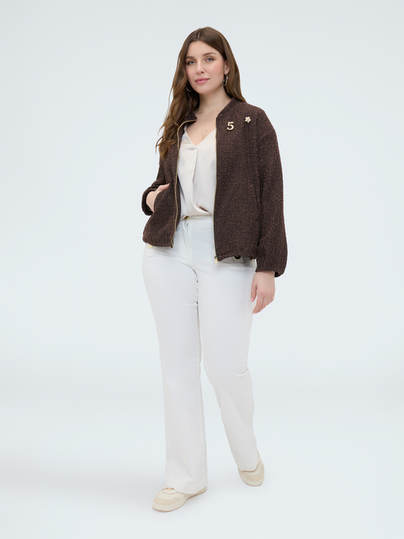 Bomber sweatshirt with pins