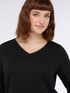 Lurex jersey V-neck T-shirt image number 2