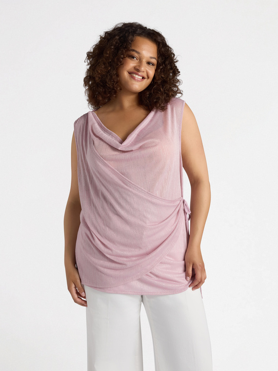 Lurex top with draping