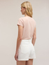 T-shirt in cotone con righe in strass image number 1