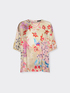 Printed blouse in viscose twill image number 4