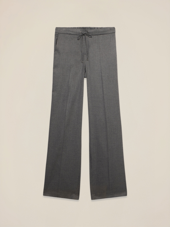 Pantaloni in flanella con coulisse