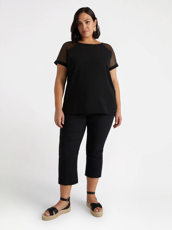T-shirt in viscosa LENZING™ ECOVERO™ con ricamo