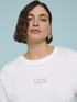 Cotton jersey T-shirt with motivational quote image number 2