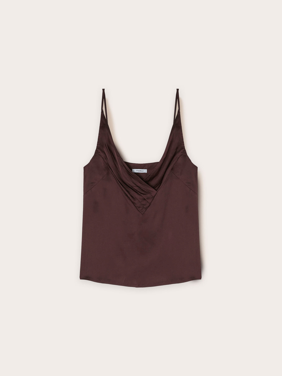 Soft pleated top with border