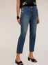 Jeans mit Knopfmotiv und Metallkette image number 2