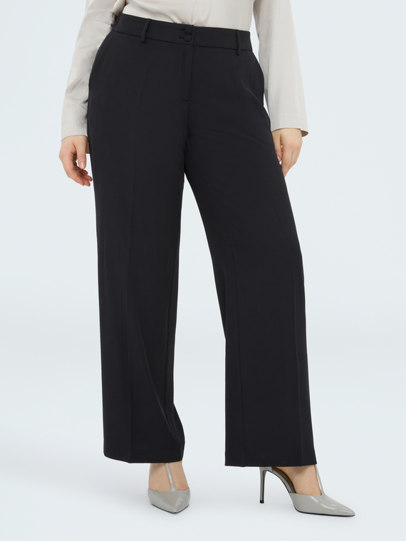Wide-Leg-Hose aus flie&szlig;endem Stoff