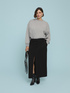 Geschlossener Pullover mit kreisförmiger Aufschrift image number 3