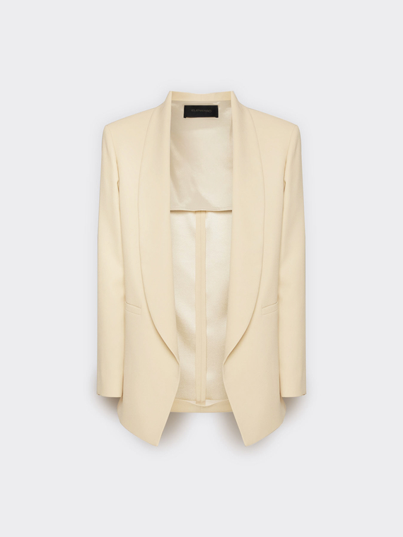 Veste structur&eacute;e en cr&ecirc;pe