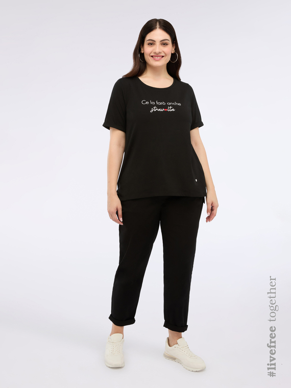 Pantalon bouffant en coton mélangé